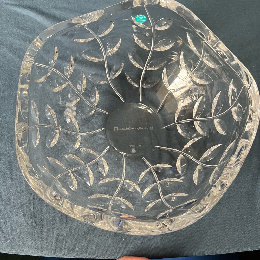 Tiffany and Co. floral Vine glass bowl